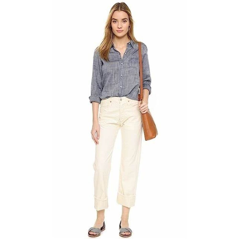 Anthropologie Citizens of Humanity Parker Relaxed Cuff Crop Natural Jeans 32